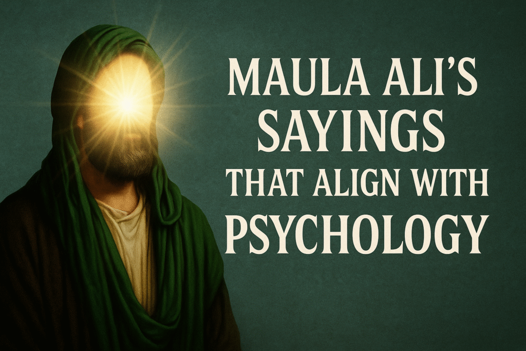 Maula Ali’s Sayings That Align with Psychology