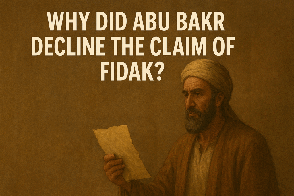 Why Did Abu Bakr Decline the Claim of Fidak from Bibi Fatima (s.a)